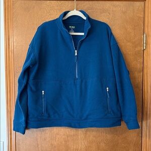 Tek Gear Women's Teal Blue Half-Zip Sweatshirt